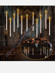 Harry Potter 10 LED Flameless Floating Candles Magic Wand Remote Halloween Decor