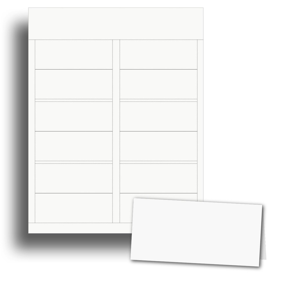 80lb White Matte Printable Place Cards 150 Count 1-7/16×3-3/4 Inch Sheets