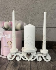 Magik Life Unity Candle Set – Wedding Ceremony Reception 6 Pillar Two 10 Taper