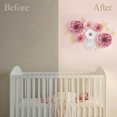 3D Rose Paper Flowers with Butterflies