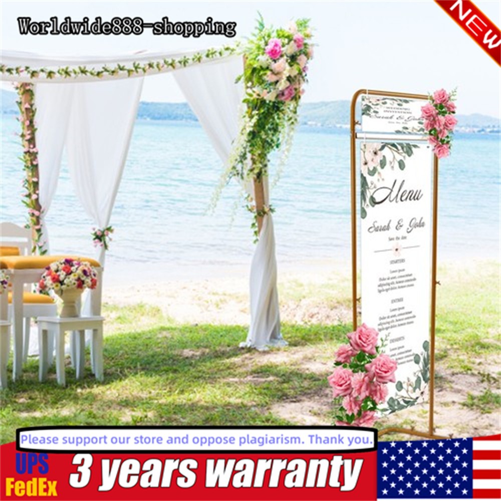 4.9 Feet Tall Welcome Sign Frame, Guest List Directory Geometric Stand,