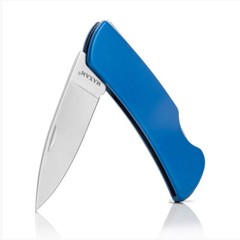 POCKET KNIFE Small Blue 3-1/2″ Lockback Smooth Handle Engravable Wedding Gift