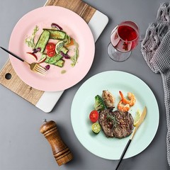 NA 10Inch 11Inch Dinner Plates Set Of 10 Reusable Wheat Straw Dessert Dishes