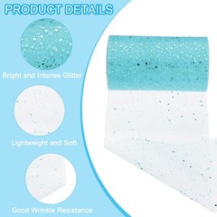 Tulle Fabric Rolls 6″ by 50 Yards Fabric Spool Tulle for DIY, Teal Blue