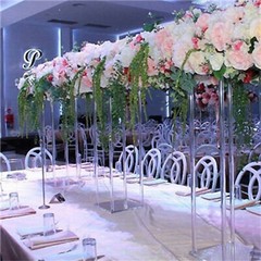 10Pcs Acrylic Flower Stand Wedding Centerpiece Tall Vase Bouquet Backdrop Vase