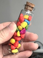 MaxMau 20ml Small Glass Bottles,Tiny Vials,Jars with Cork Clear