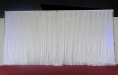 TECHTONGDA 6Mx3M Pleated Wedding Backdrop Curtain Background White Color New