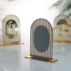 Wedding Arch Table Numbers Acrylic 3D Gold Mirror Table Signs Party Event Decor