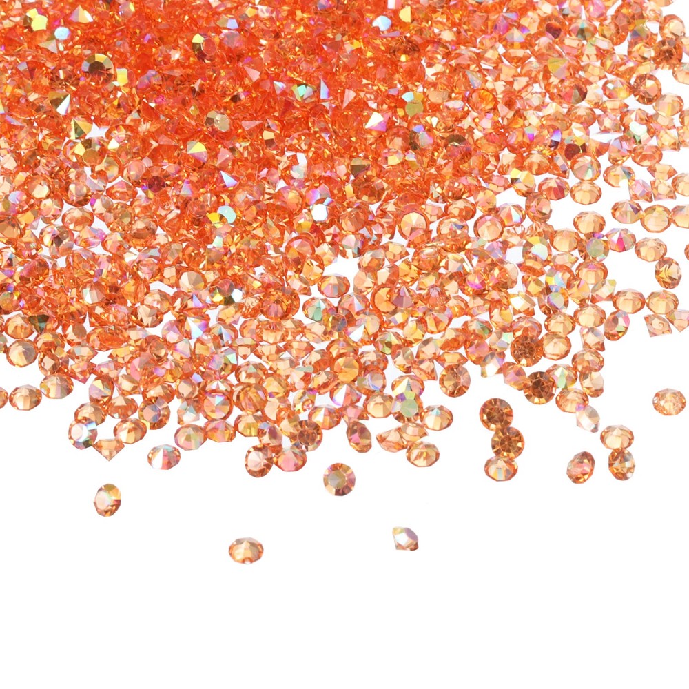 14000Pcs Acrylic Wedding Table Diamonds 3mm Crystals Gems Orange AB