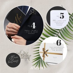 ARTESORI Premium Wedding Vow Book for Her & Him, Soft Touch, Ivory & Black