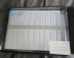 Victoria Lynn Wedding Guest Book with Crystals Pen white 16 Signature Pages NIB