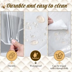 Clear Round Plastic Tablecloth Protector 70 Inch Waterproof Oilproof Stain
