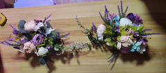 Wedding Flowers Floral for Table Wall Post Handmade Purple Lavender Peony Rose