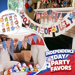 Wiwiqing 24 Set 250th Anniversary Mini Stuffed Animal Bulk 4th Independence Day