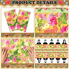 2 Pack Luau Party Decorations – Plastic Tablecloth For Hawaiian Theme Party