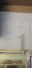 Nita Jean Acrylic Wedding Table Numbers Arch Shape Gold Clear Customizable Set