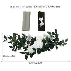 Wedding Chair Back Flowers Artificial Prevent Fading Wedding Chair Decorations.