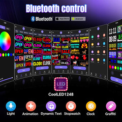 Programmable LED Open Sign with App Control for Cafes and Bars