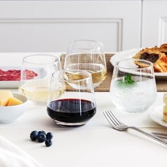 Stemless Wine Glasses Set of 4, 13.5oz Red White Wine Glasses 13.5oz Set of 4