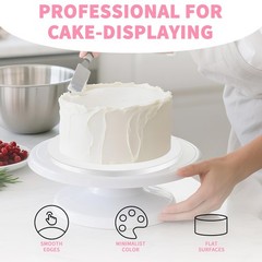 12-Pack 8 Inch White Round Cake Boards, Sturdy 1/2 Thick Smooth Edge Base