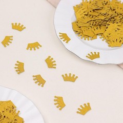 Balsa Circle 300 Gold Crown Glittered Paper Confetti Party Table 1″,
