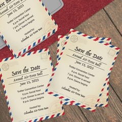 Vintage Air Mail Letterhead / 50 Sheets 8.5″ x x 11″,