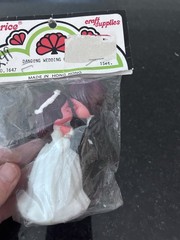Vintage Darice Dancing Plastic Wedding Couple Cake Topper Figurine Hong Kong NIP