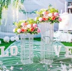 Nuptio Centerpieces for Wedding Table Vases – 2 Pcs 31.5in Tall Flower Vase C…