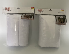 NWT Lot of 2 Studio His & Hers White Organza Curtains 19.7×2.5 Ft Sheer Panels