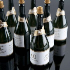 Plastic Champagne Bubble Bottle Wedding Supplies Party Favors Decor 9.2*3cm D6FC