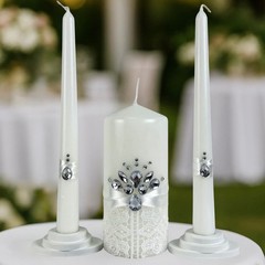 Magik Life Unity Candle Set – Wedding Ceremony Reception 6 Pillar Two 10 Taper