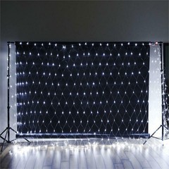 20 ft x 10 ft White LED Lights BACKDROP Wedding Party Ceremony Decorations SALE