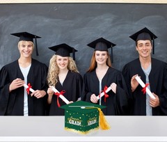 2026 Graduation Card Box Holder Green Congrats Grad Words Graduation Boxes fo…