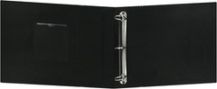 Peer 12 Inch by 12 Inch 3-Ring 2-Tone Cover Scrapbook Binder, Bla on Bla