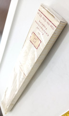 Taper candles Set of 12 white floral celebration14 inches sealed
