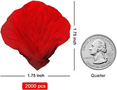 2000PCS Red Silk Rose Petals for Wedding Proposal Anniversary Party