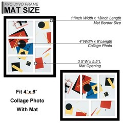 4×6 Picture Frame Collage, Display 5 4×6 Picture Collage or 11×13 Photo Only …