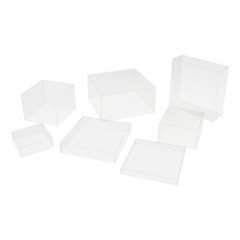7pcs Acrylic Cake Display Stands Cupcake Stands Buffet Risers Set For Exhibition