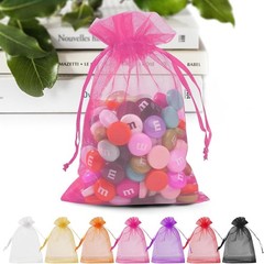 50 Pack Organza Bags 4 x 6 inch Small Bags Favor Bag Sheer Mesh Bag White Gift