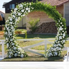 Large Round Arch Backdrop Stand Metal Wrought Iron Circle Wedding Background New