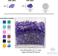 Acrylic Gems Ice Crystal Rocks for Vase Fillers, Party Table Scatter, Wedding, P