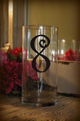 Wedding Table Numbers 1-10,15,20,or 25 Centerpiece Vinyl Sticker Decals (b)