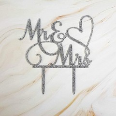 Mr and Mrs Cake Topper Decoration For Bride and Groom Sign Wedding/Engagement…