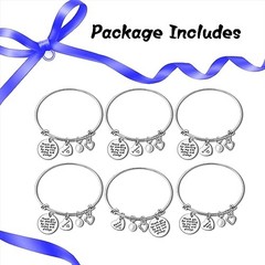 6 Pcs Bridesmaid Gifts 4xBridesmaid &1xMaid of Honor&1xMatron of Honor-Silver