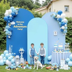 Set of 3 Arch Backdrop Covers(6ft, 5ft, 6FT,5FT,4FT Light Blue+Blue+Dark Blue