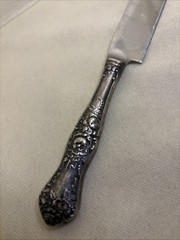Vintage 1970s Bridalane Stainless Steel Serrated Pie/Cake Knife Sterling Handle