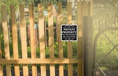 2-Pack Private Property No Trespassing No Soliciting Aluminum Signs – 9×9 Inc…