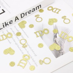 Blopee Gold Wedding Confetti, I DO Engagement Confetti for Medium,