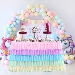 Table Skirts for Rectangle Table Decors Table Skirting Cover Baby Shower Wedding