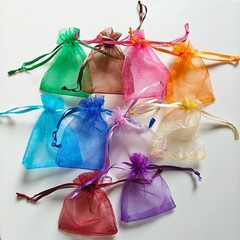 Sheer Organza Gift Bags Drawstring Jewelry Candy Wedding Party Favor Pouches